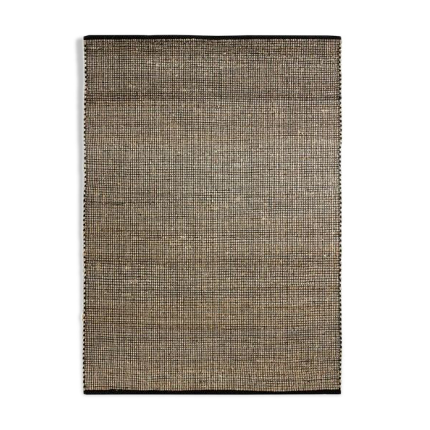 Tapis en jute et coton noir 190 x 290 cm