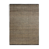 Carpet in jute and black cotton 190 x 290 cm