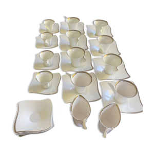 Lot de tasses et sous tasses villeroy