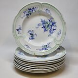 9 Antique KG Lunéville Plates, Regence Model