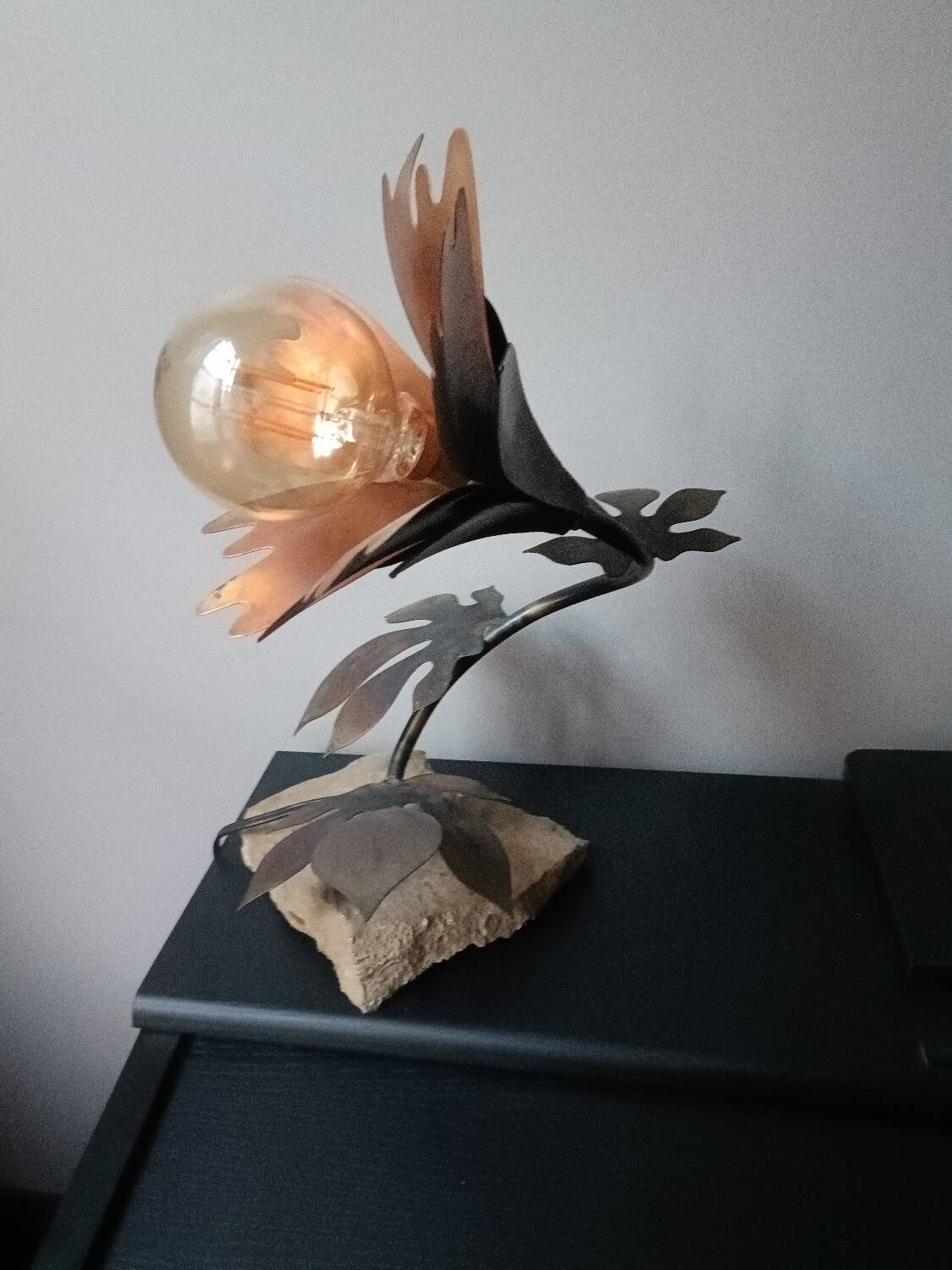 Flower lamp, Maison Jansen style, 1970s