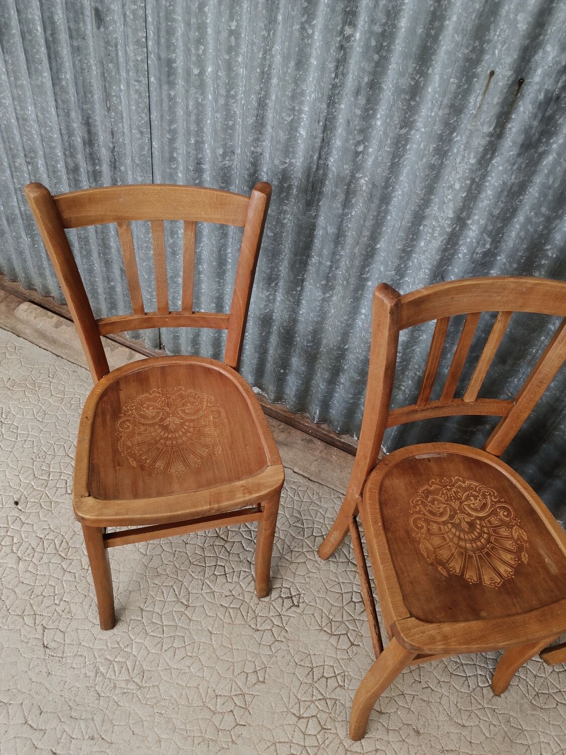 Set of 3 bistro chair style luterma / Baumann