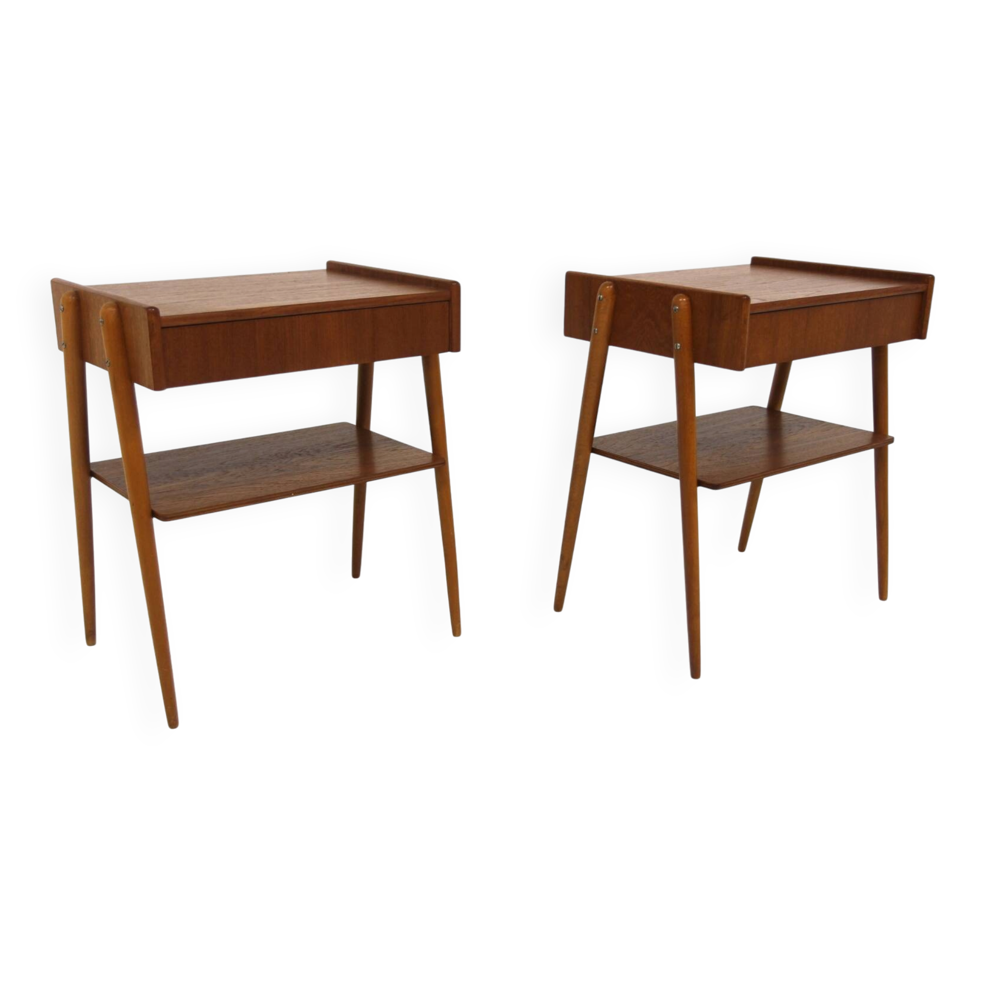 Set de 2 tables de chevet en teck, Carlström, Suède, 1960