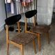 Chaises retapissées x2, années 60