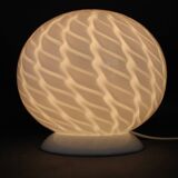 1980s Glass Globe Table Lamp , Italy