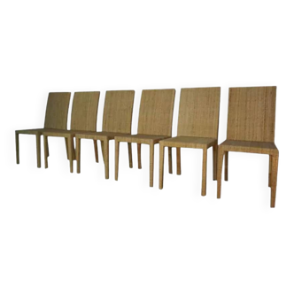 Lot de 6 chaises modèle 1935 de Jean Michel Frank et Adolphe Chanaux pour Ecart