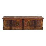 Coffre de mariage ancien d’art populaire (vers 1820)