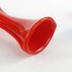 Mid-century modern vase, red glass, Poland, 1970s