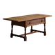 Danish folding table from the mid-century with a drawer in oak, Henning Kjærnulf, 1960s.