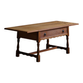 Table pliante danoise du milieu du siècle avec tiroir en chêne, Henning Kjærnulf, années 1960