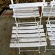 Suite de 6 chaises de jardin pliantes en lattes