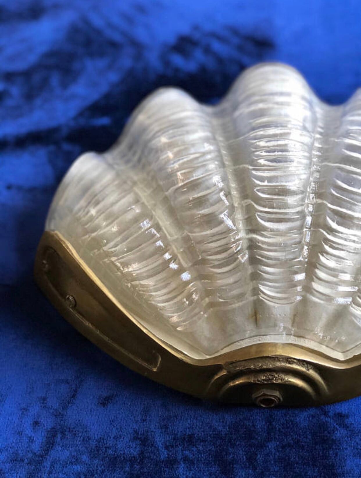 Pair of vintage art deco style shell wall lights