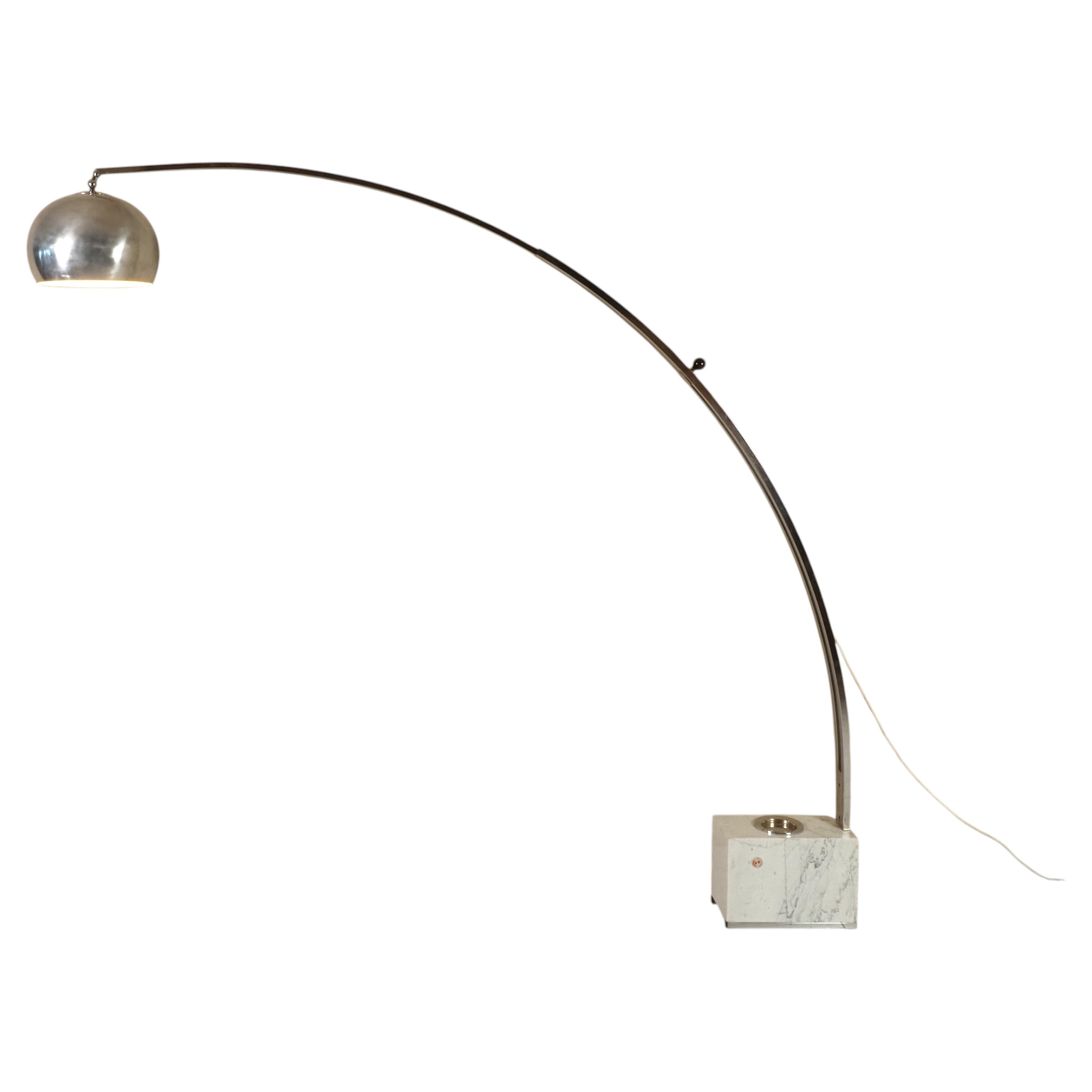 1970s Italian extendable arc floor lamp