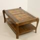 Vintage coffee table in wood and bamboo year 70