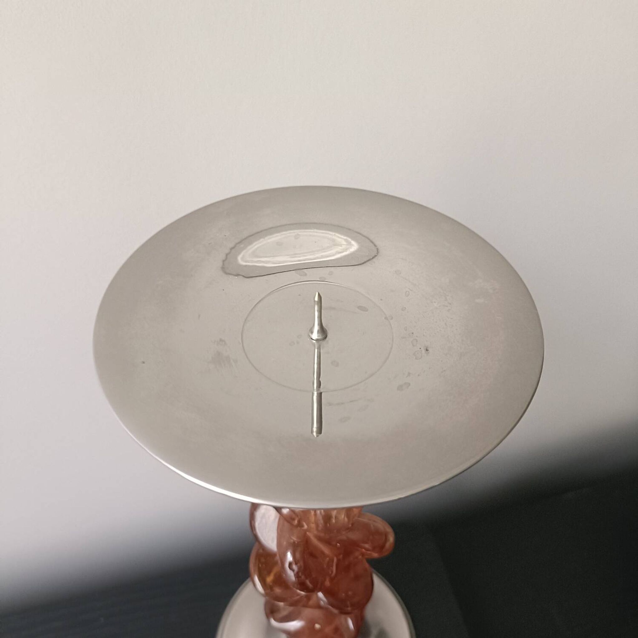 Bougeoir vintage ambre