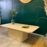 Coffee table in travertine