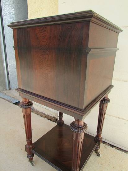 Rosewood bedside table in Louis XVI style