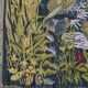 Large Aubusson tapestry "Verdure with birds" signed