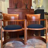 Pair of armchairs by Frank Lloyd Wright, Cassina edition