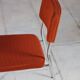 Chaise vintage velours orange, 1970