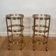 Pair of Art Deco Round Rolling Tables with Removable Tops, Maison Jans