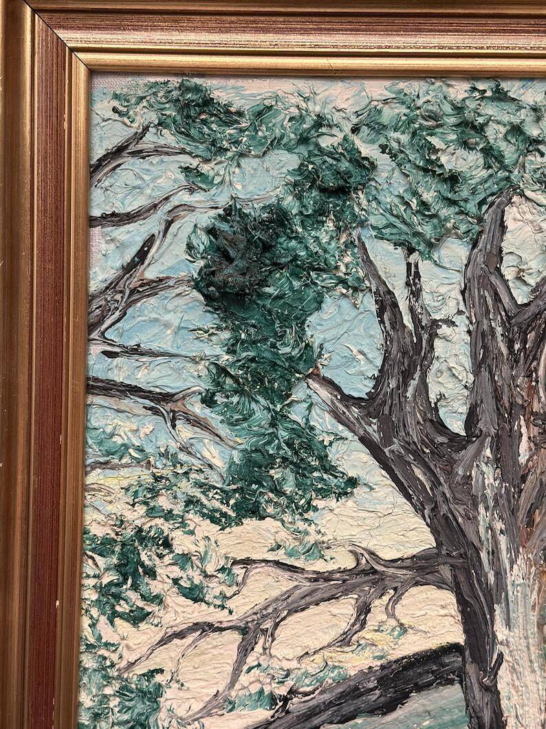 Original Swedish Oil on Canvas – “Tree” by Stig Allan