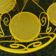 Yellow wrought iron garden room