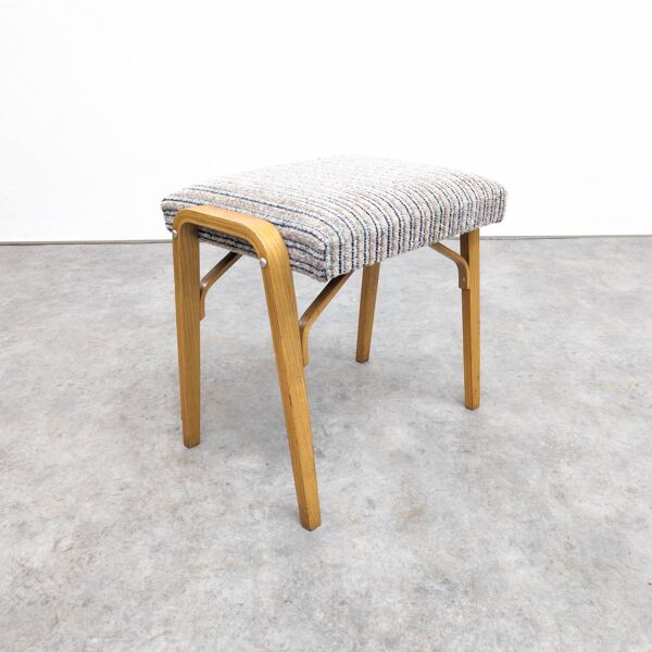 Tabouret Mid-Century en Bois Courbé par Ludvík Volák pour Dřevopodnik Holešov, 1960s