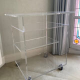 Designer plexiglass side table