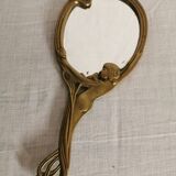 Hand mirror Art Nouveau 1900 circa 11x24cm