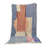 Béni Ouarain rug with stripes and geometric patterns