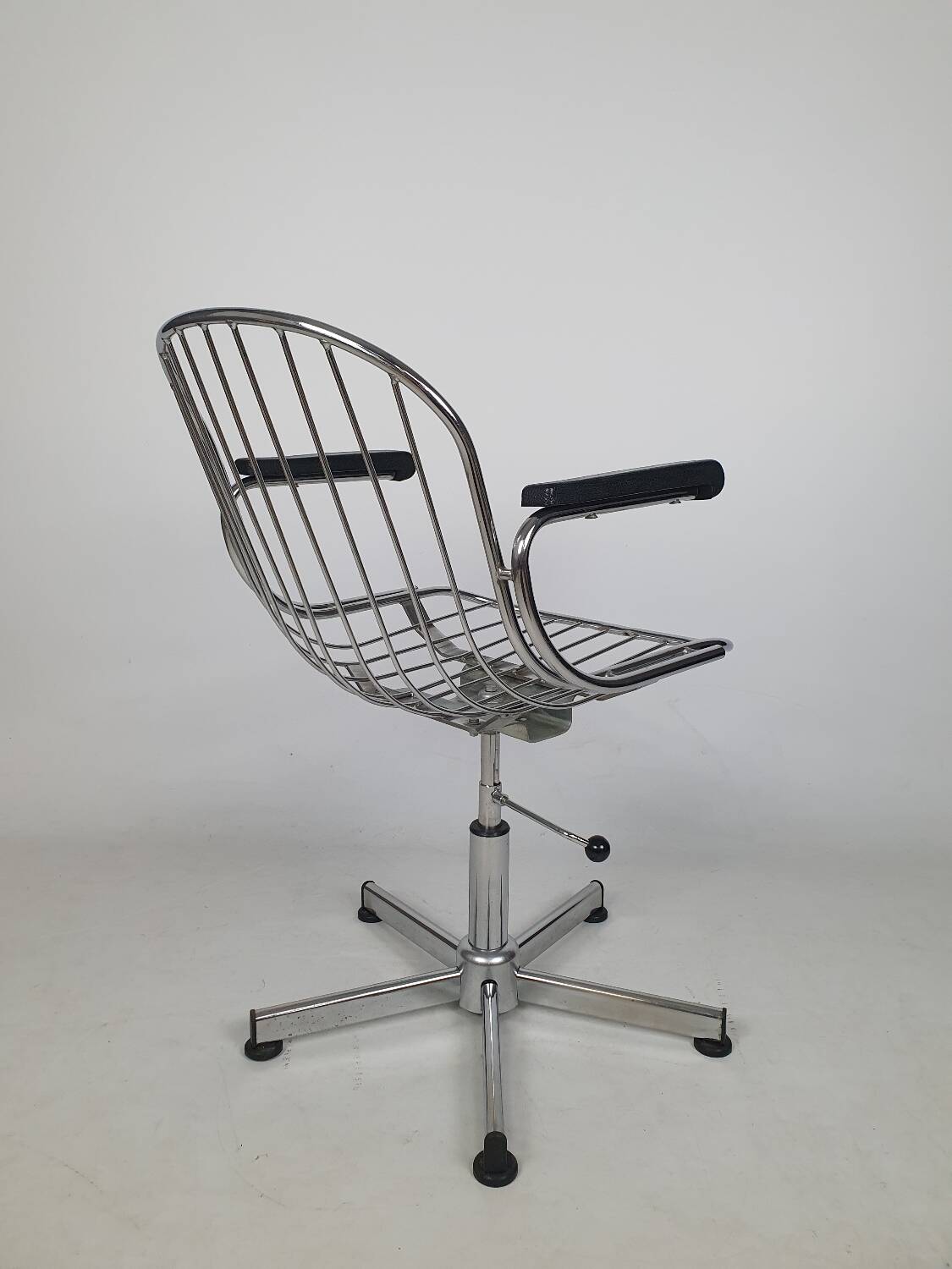 Vintage chrome swivel armchair