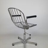 Vintage chrome swivel armchair