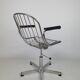 Fauteuil pivotant vintage chromé