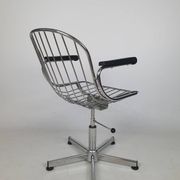 Vintage chrome swivel armchair