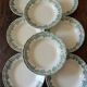 Lot 8 hollow plates Terre de Fert vert Fleurs Argenton Saint Amand
