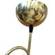 Lampadario Vintage anni '70 in Ottone e Stoffa