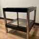 Modern coffee table with glass shelves, 1970s