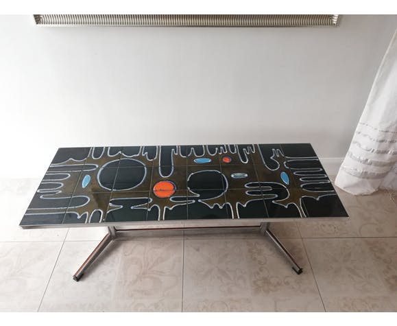 Ceramic coffee table 70s