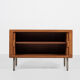 Midcentury Danish sideboard in teak with tambour doors by Dyrlund 1960s - metal legs