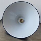 Lot 2 industrial suspensions blue emaillees 20 cm
