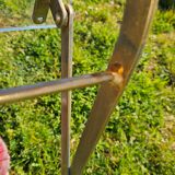 2 invisible folding chairs in metal and transparent plexiglass