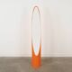 Orange ‘Lipstick’ mirror, Italian design, 1970s, designer: Rodolfo Bonetto