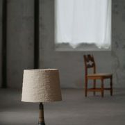 Art Nouveau table lamp in coloured terracotta by L. Hjorth, Bornholm, 1930s.