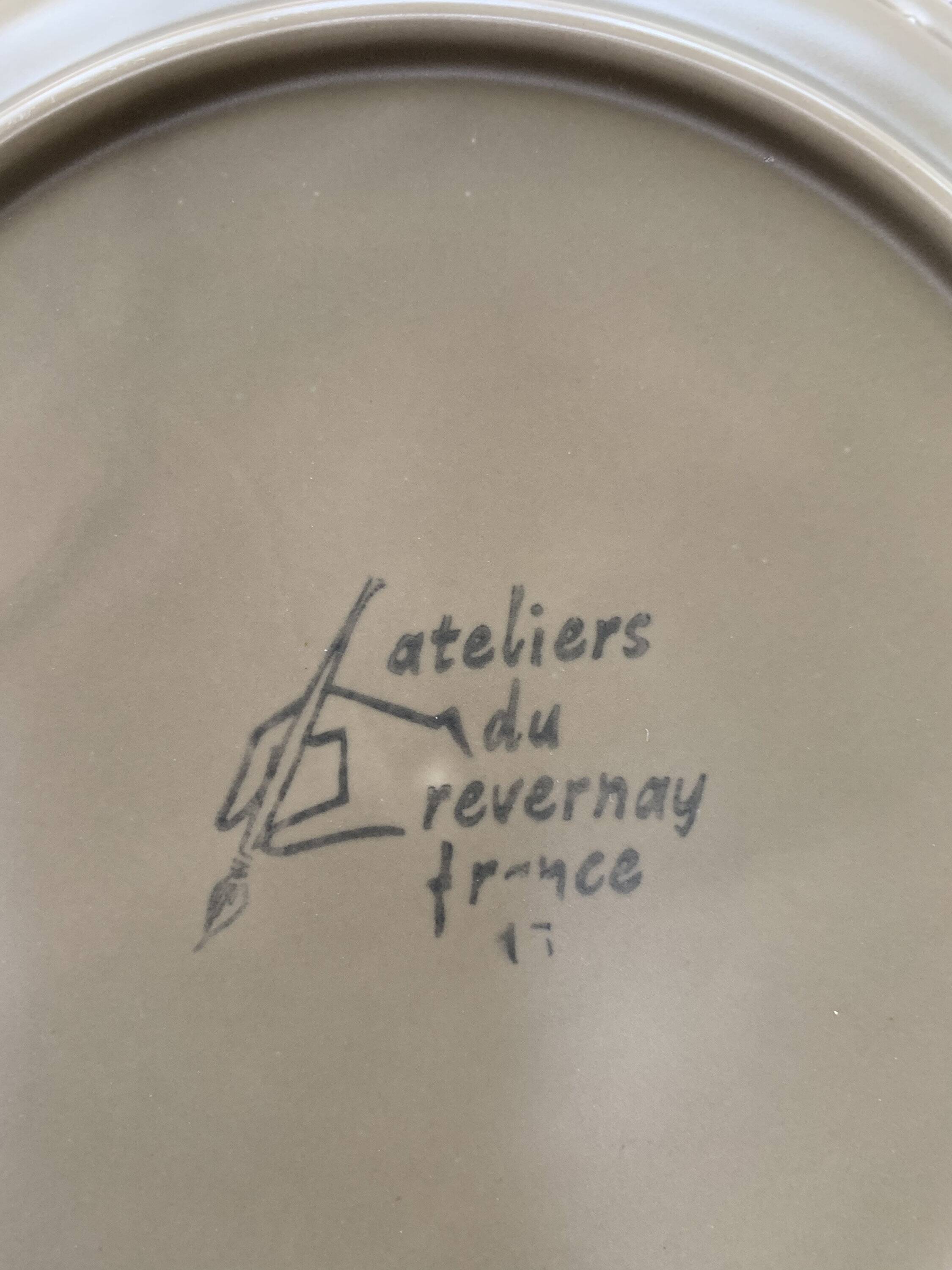 6 petites assiettes a dessert peintes a la main, Atelier du Revernay,