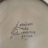 6 petites assiettes a dessert peintes a la main, Atelier du Revernay,