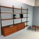 Modular wall shelf in teak in mid-century modern style, designed by Poul Cadovius for Cado, 1960.