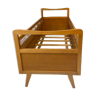 Children's bed wood and wicker