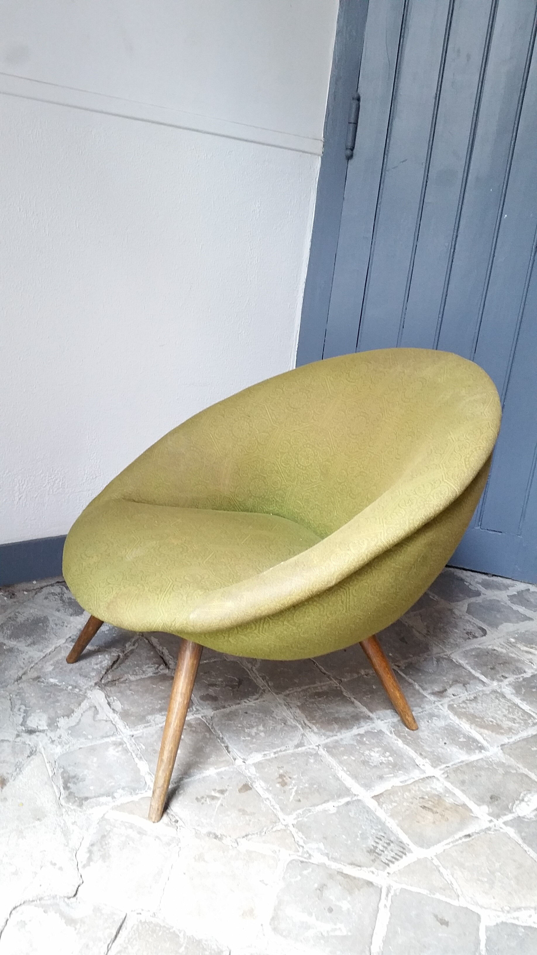 Chair egg egg 50s green