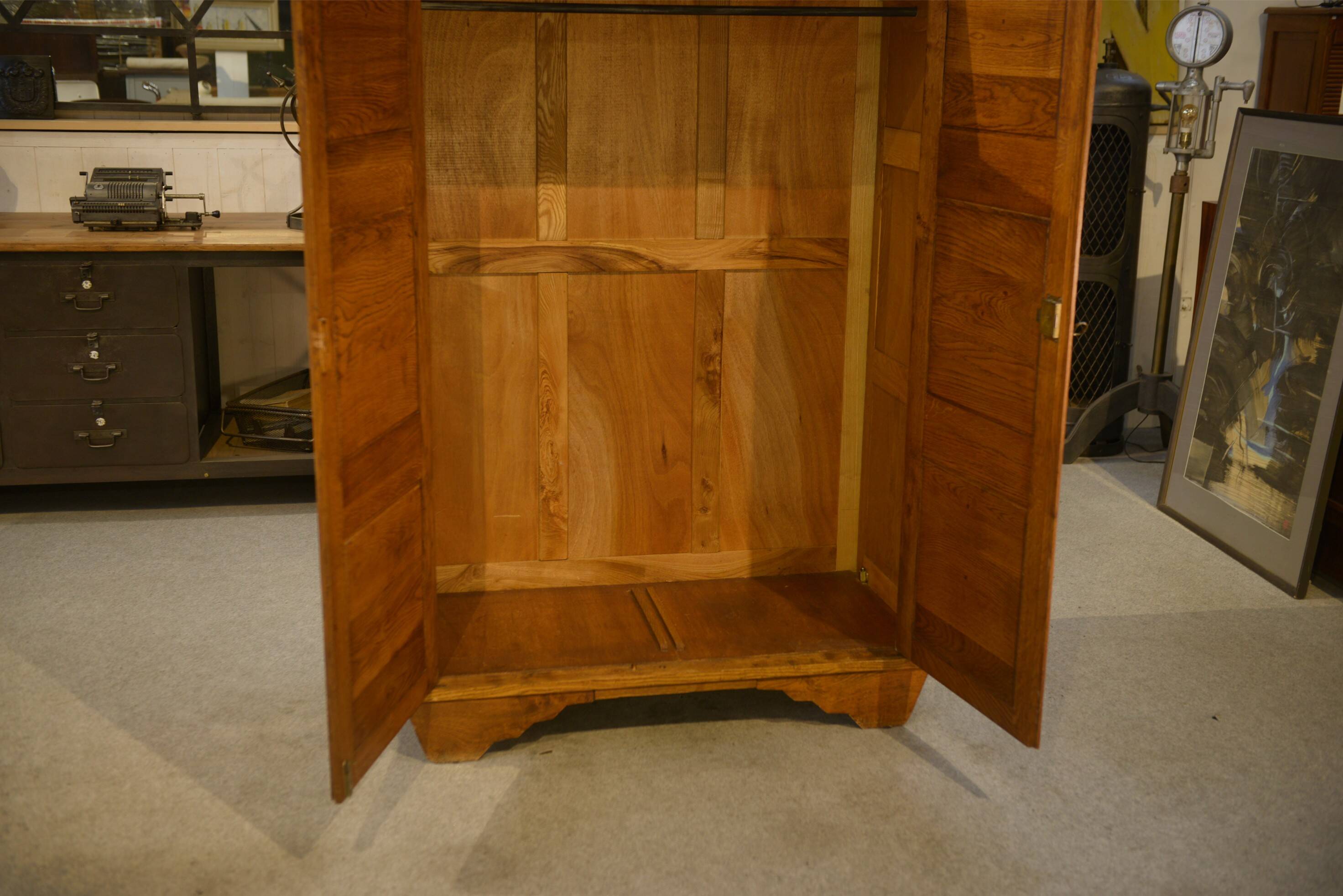 Brutalist oak wardrobe from the 1940s.
